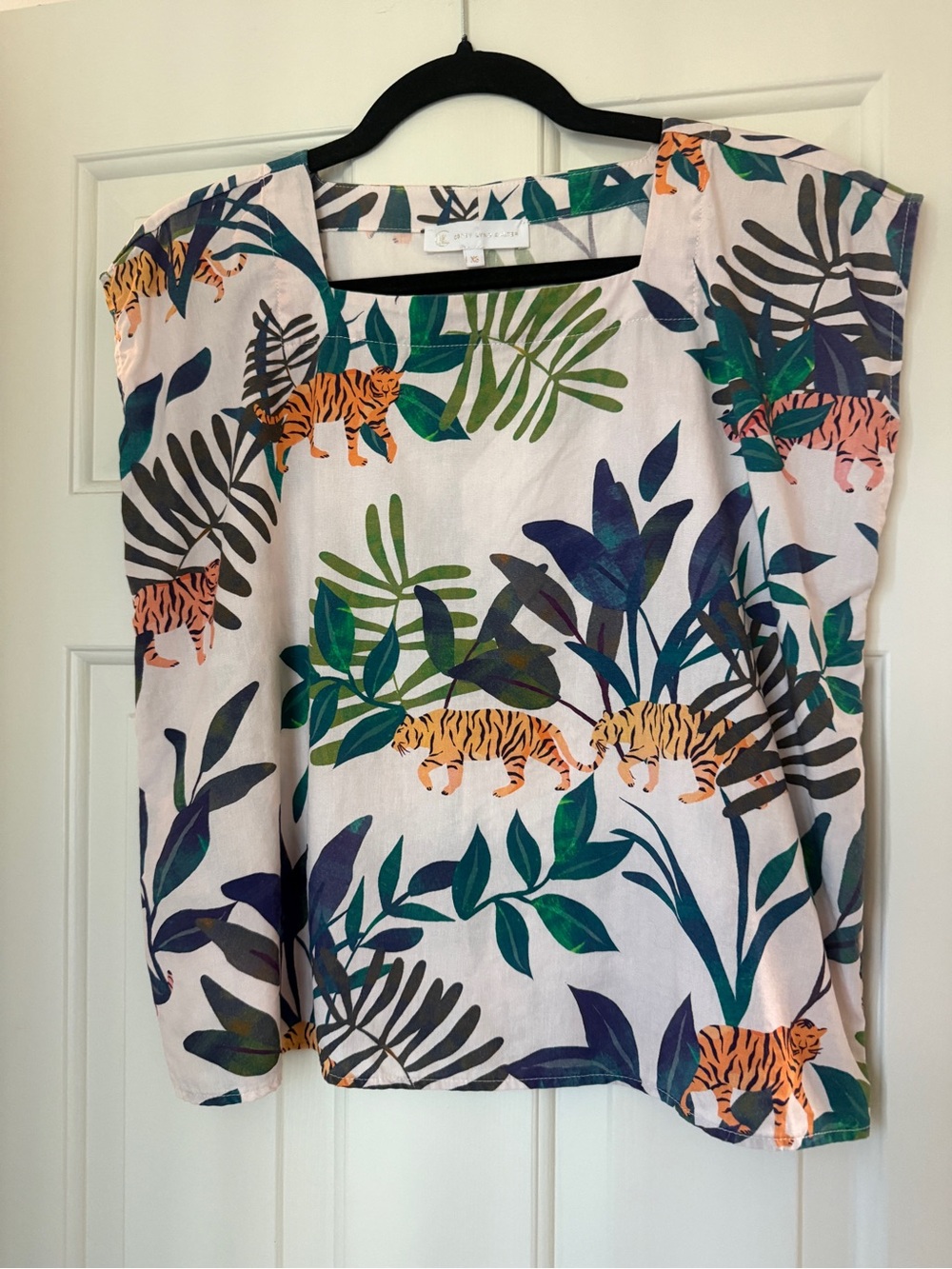Anthropologie Corey Lynn Calter Tropical Tiger Print Blouse